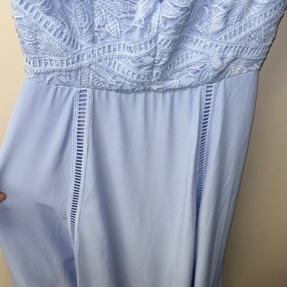 NWT ASOS Blue Ruched V-Neck Midi Dress for Prom - Picture 12 of 12